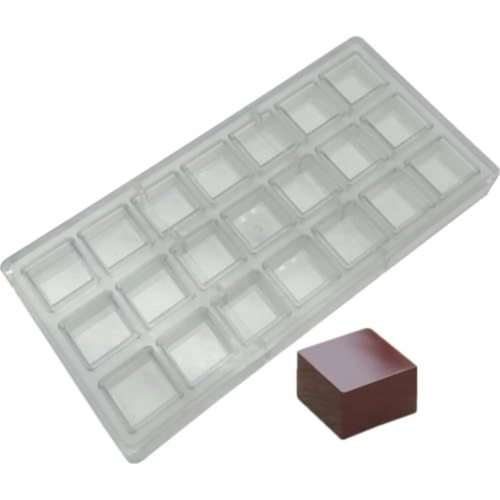 チョコレート製造用型アイスクリーム型 ハードモールド2.8 フランス式21連立方正方形ポリカーボネート製 型キャンディ|NeoMart