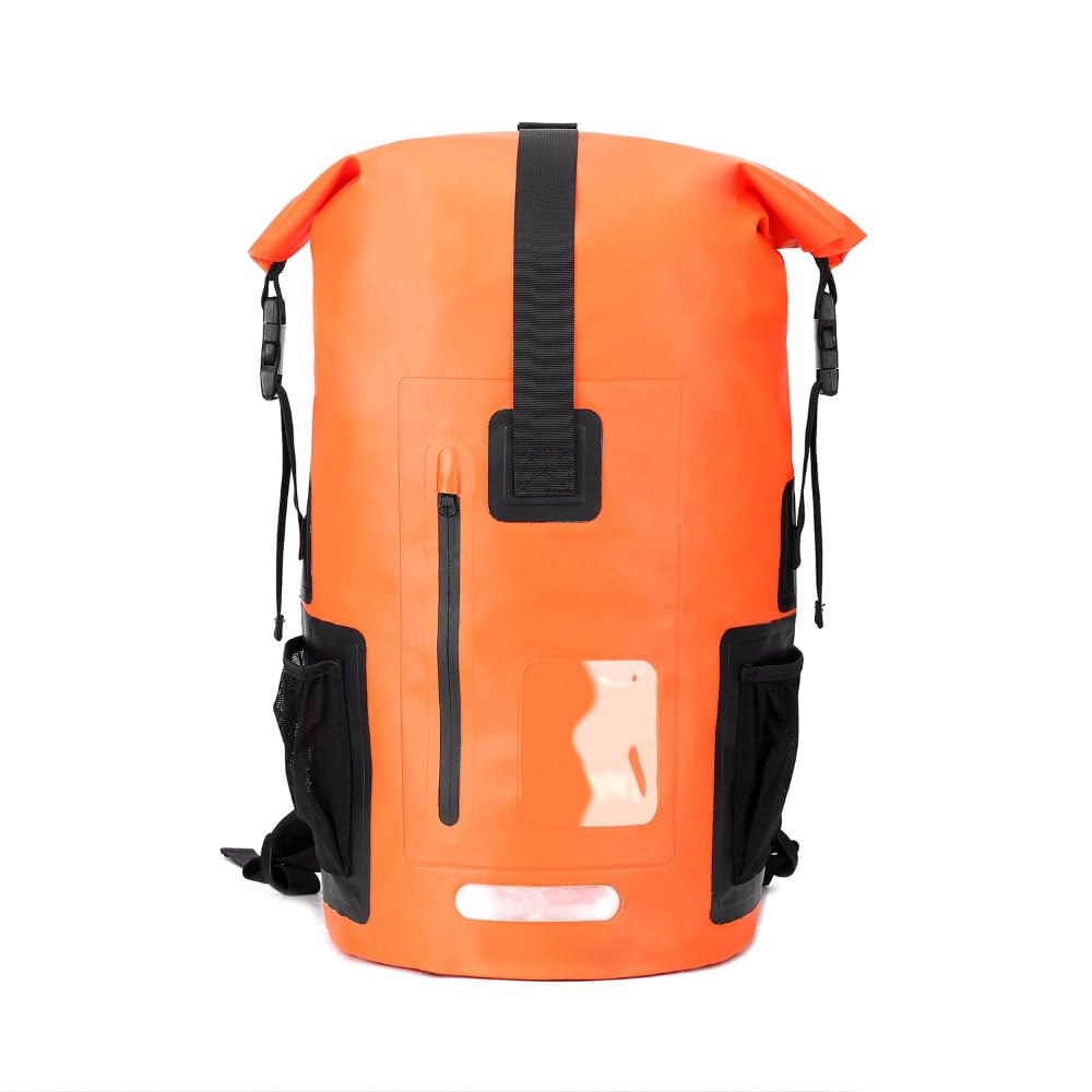 [] アウトドア防水ショルダーバッグ徒歩登山キャンプ収納サイクリング多機能リュック通気ネット生地素材夜間反射ストリップモジュール式組み合わせ (オレンジ色,55)｜NeoMart