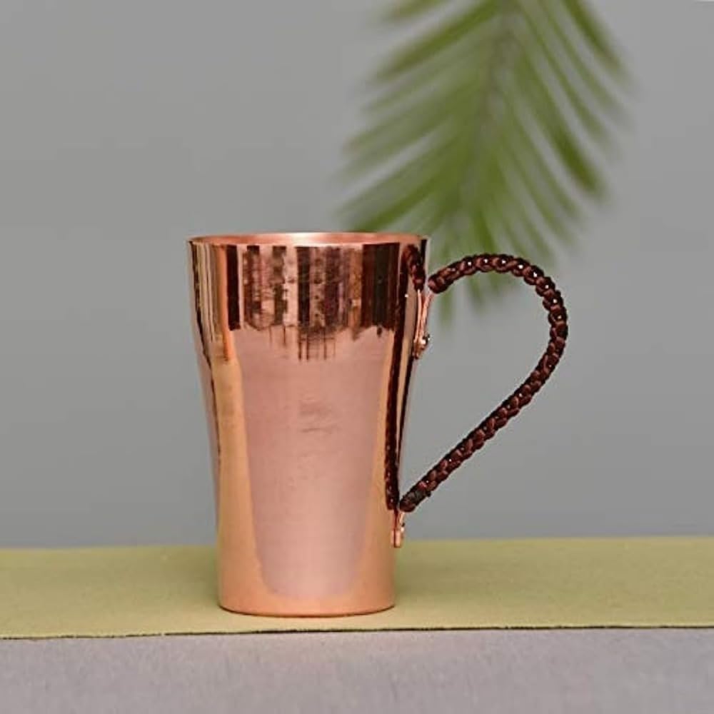 純銅ハンドメイド製マグシェーカーカクテルホットドリンクビールコーヒー茶碗ヴィンテージティーカップ旅行用アウトドアピクニック用 (柄付)｜NeoMart