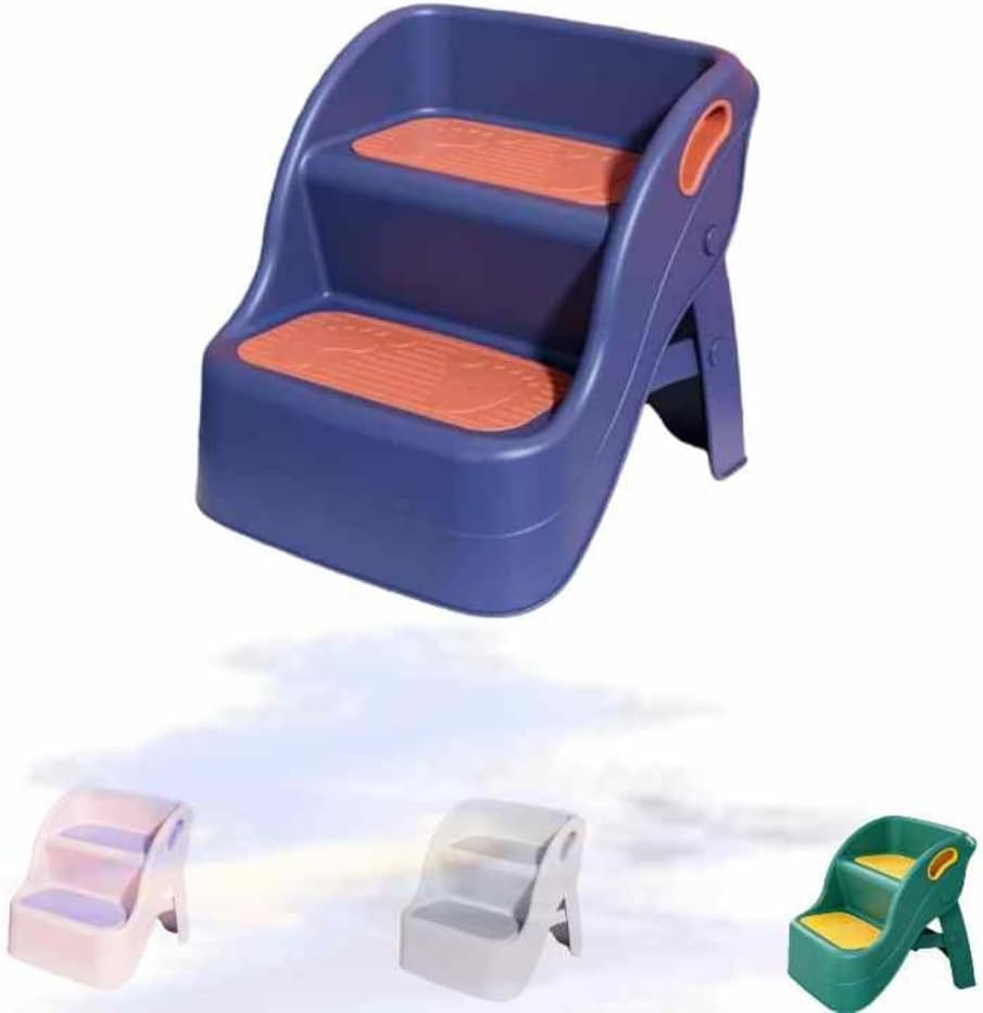 子供用折りたたみステップ台 2 段 トイレ用 補助踏み台 コンパクト収納 ?固 易清? 多用途 日常のトイレトレーニングからキッチンでの手洗いまで幅広く活用できるステップスツール|NeoMart