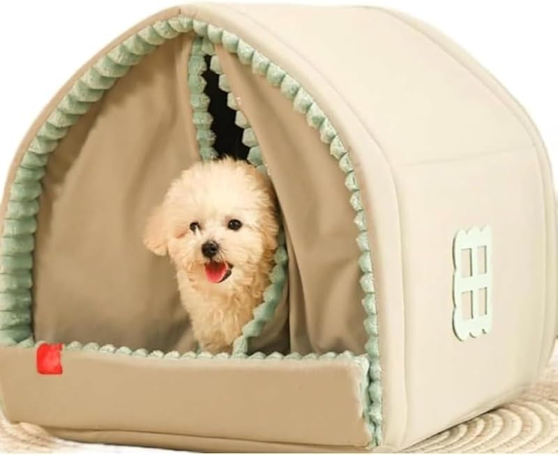ベッド、多機能ドーム型ペットベッド 犬・猫対応 屋根付きペットハウス 冬用ふわふわ素材 洗えるクッション付き 大型・中型・小型犬対応 リビング・寝室・バルコニー多シーン適用 室内外両対応 耐用構造 家｜NeoMart