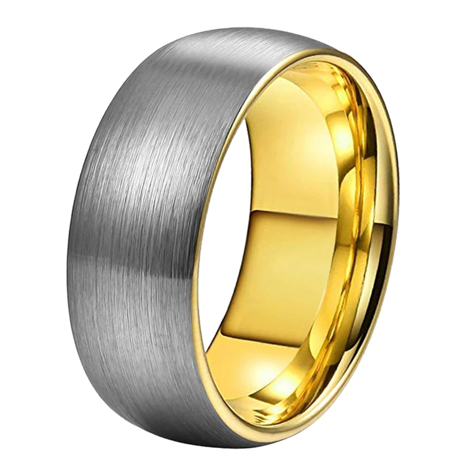 10 メンズ タングステン 結婚指輪 ドーム型 つや消し 快適フィット|NeoMart