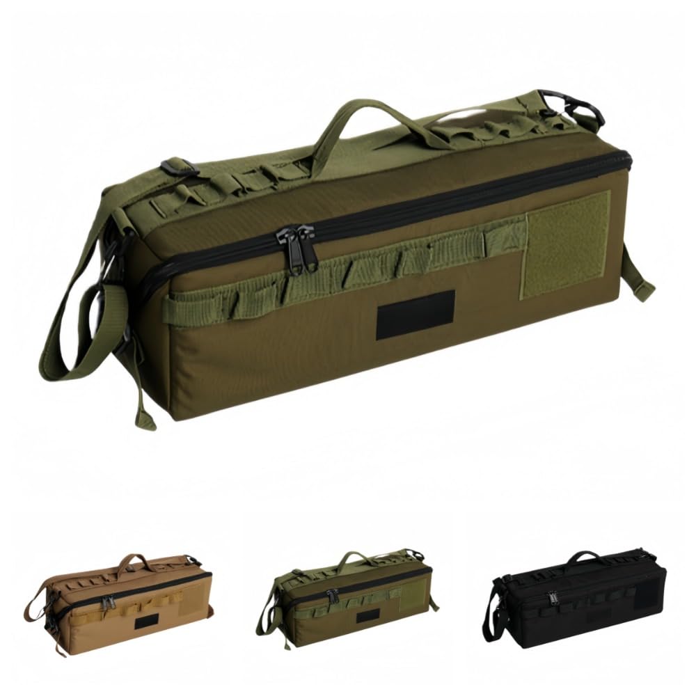 キャンプ コンテナ バッグ 収納 大容量 ボックス ギアバッグ キャンプ 補強板内蔵 防水 耐摩耗性 (ミリタリーグリーン)｜NeoMart