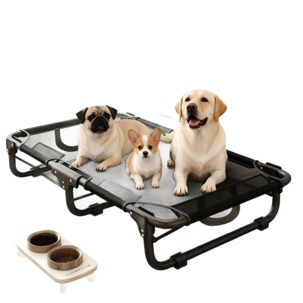 犬用ベッド 組み立て不要・折りたたみ式 夏用・通年対応・通気性 のペット用折りたたみベッド ()|NeoMart