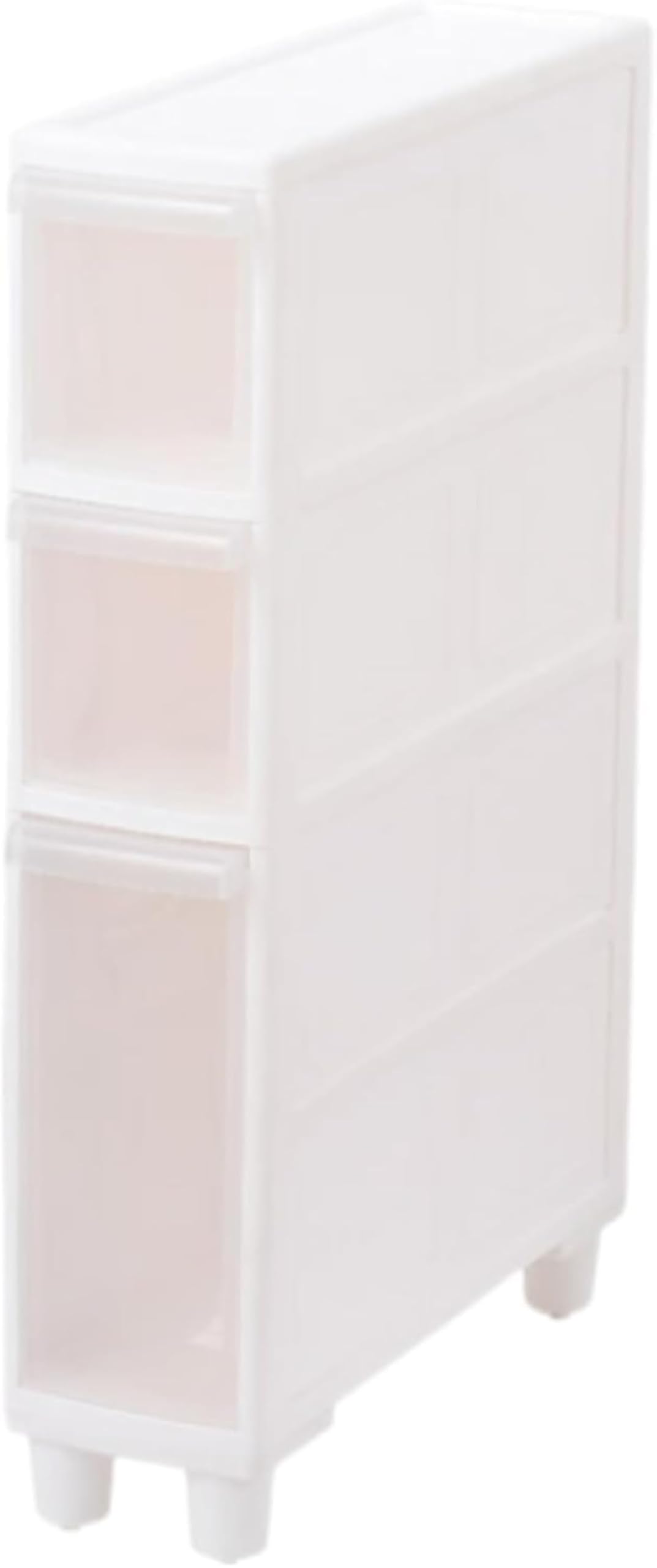隙間収納キャビネット 14 キッチン バスルーム シンプル 引き出しタイプ プラスチック収納キャビネット 家庭用ラック (3段(1高さ2低),1)|NeoMart