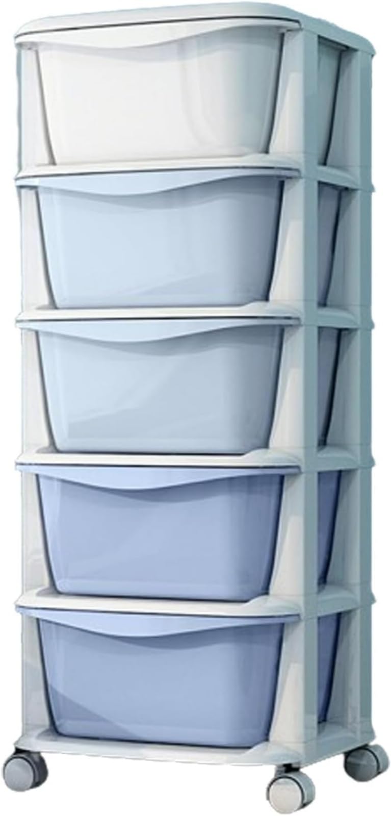 グラデーション収納チェスト 衣類ケース 3/4/5/6階 プラスチック製 引き出し式クローゼットチェスト タンス型収納ボックス キャスター付き 隙間収納も可能 簡単組み立て (,6階)｜NeoMart