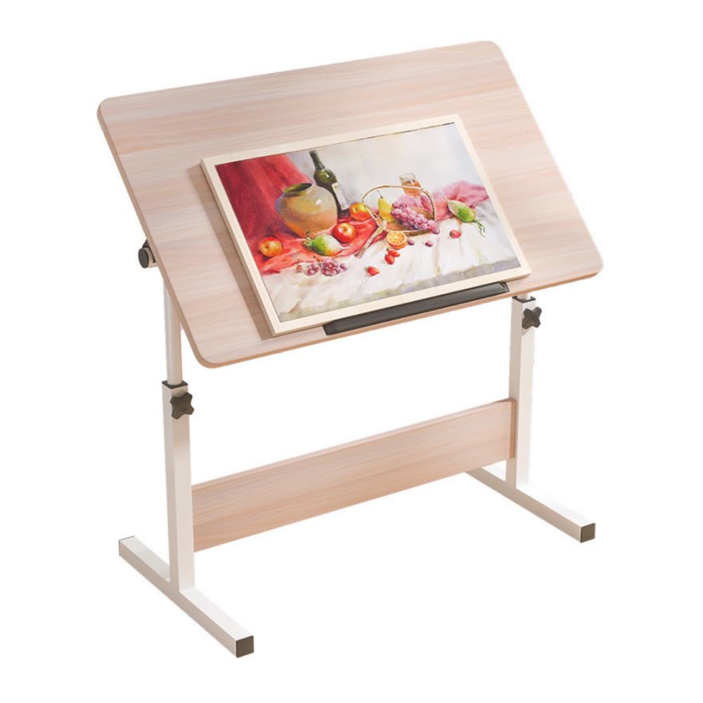 絵描き用 折りたたみ製図テーブル キャスター付きサ 折りたたみ製図テーブル、傾斜台、高さ調節可能な、 アートデスク読書ゲーム、ホームオフィスカウチソファテーブル用ペイント スタジオでの使用、美術学生がスケッチするのに適しています絵画トレーニング (80*40)|NeoMart