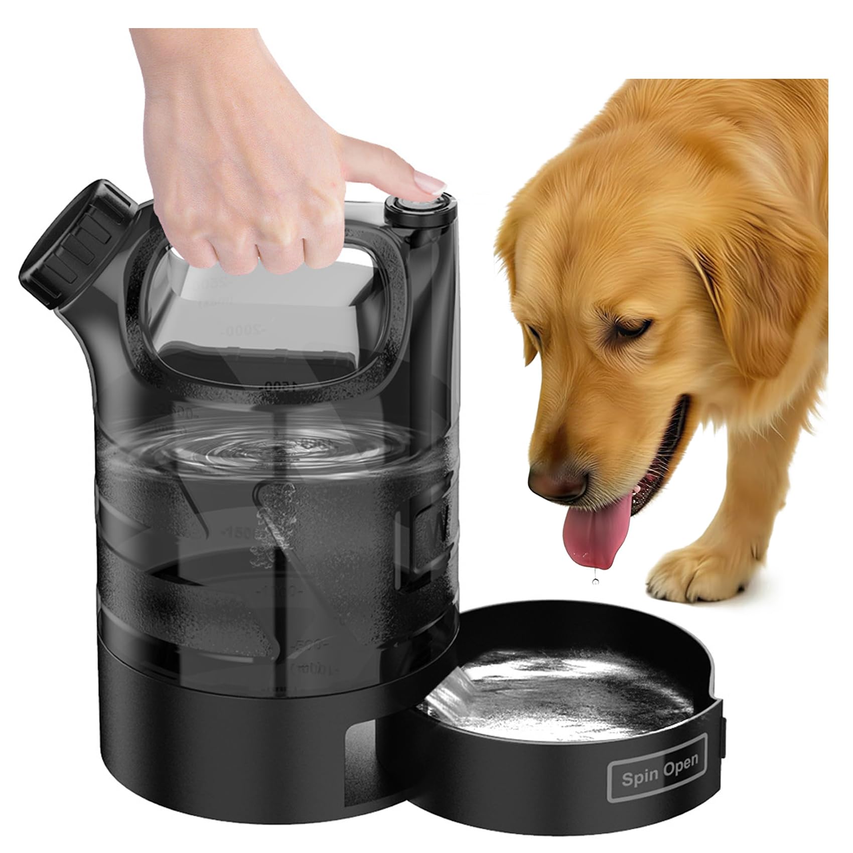 犬用水飲み器 2.7 猫 みずのみ器 水筒 ポータブル ペット給水器 押すと水が出る 水漏れ防止 大容量 給水ボトル 自動器 犬水入れ ウォーターボウル 車 屋外 ウォーキング キャンプ 旅行用 ビーチ ハイキング｜NeoMart 10,399円