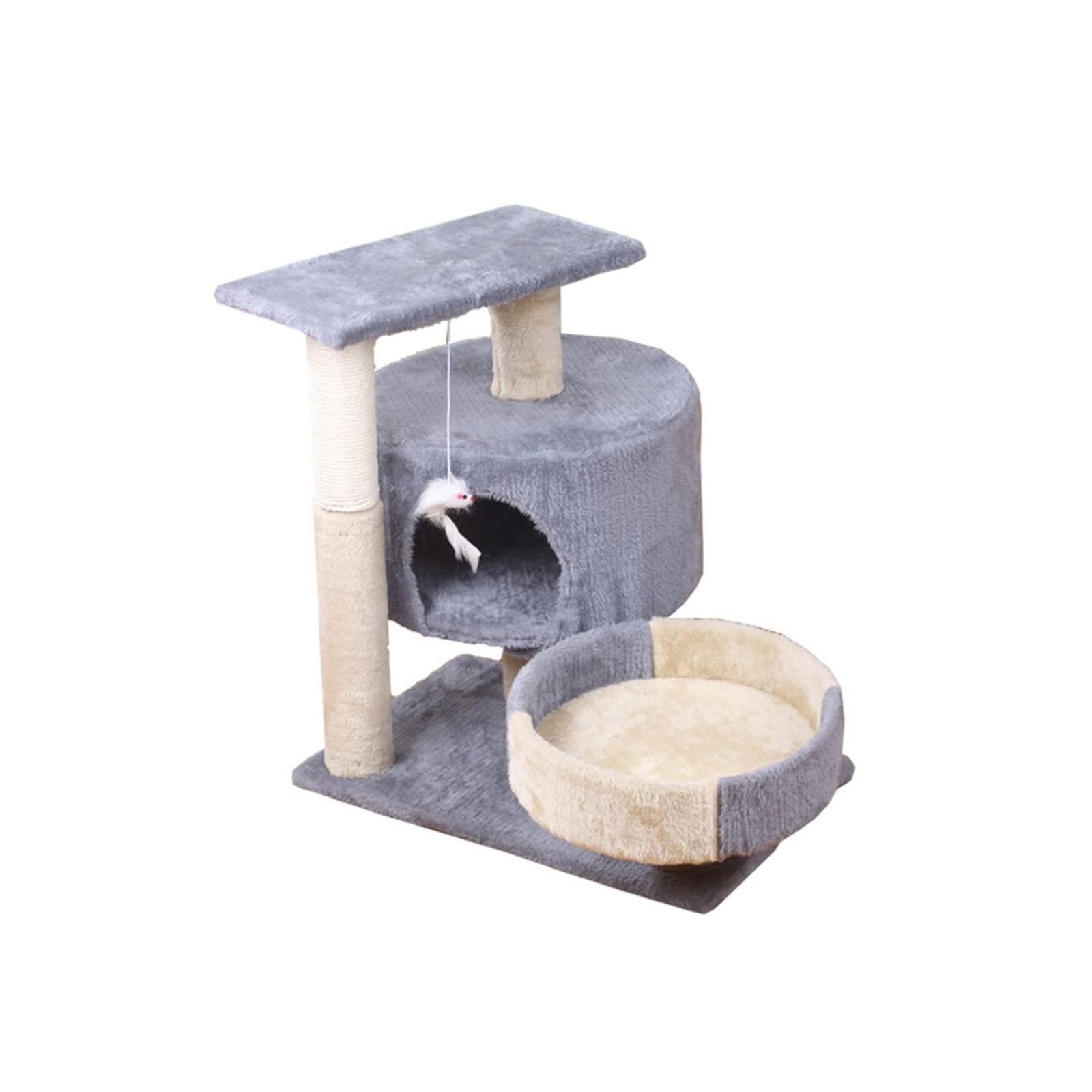 猫の木登り ダブルファイト小猫クライミングフレームジャンプ台猫研削爪列猫引っ掻き列きのこペット猫のおもちゃ用品 キャットツリー、キャットタワー|NeoMart