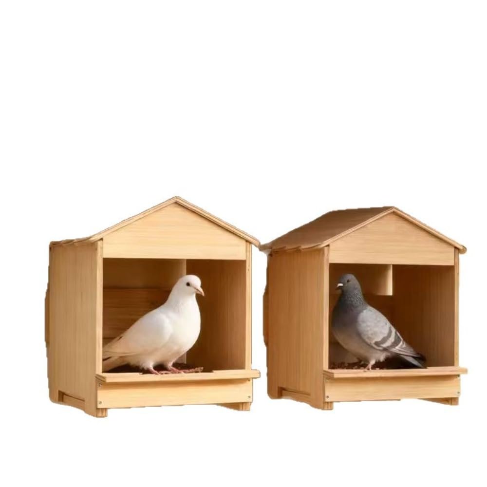 鳩小屋、小屋、壁掛け式、吊り下げ式デザイン、構造が安定しており、揺れや転倒しにくく、滑らかで耐久性に優れ、防湿・防錆加工が施されており、省スペース設計です。鳥類、ニワトリ、屋外、鳩などに適しています。 (,29*30*38)|NeoMart