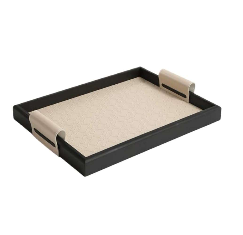 レザー収納プレート、ホームトレイ、装飾品 (アプリコット色,40*30*3)｜NeoMart