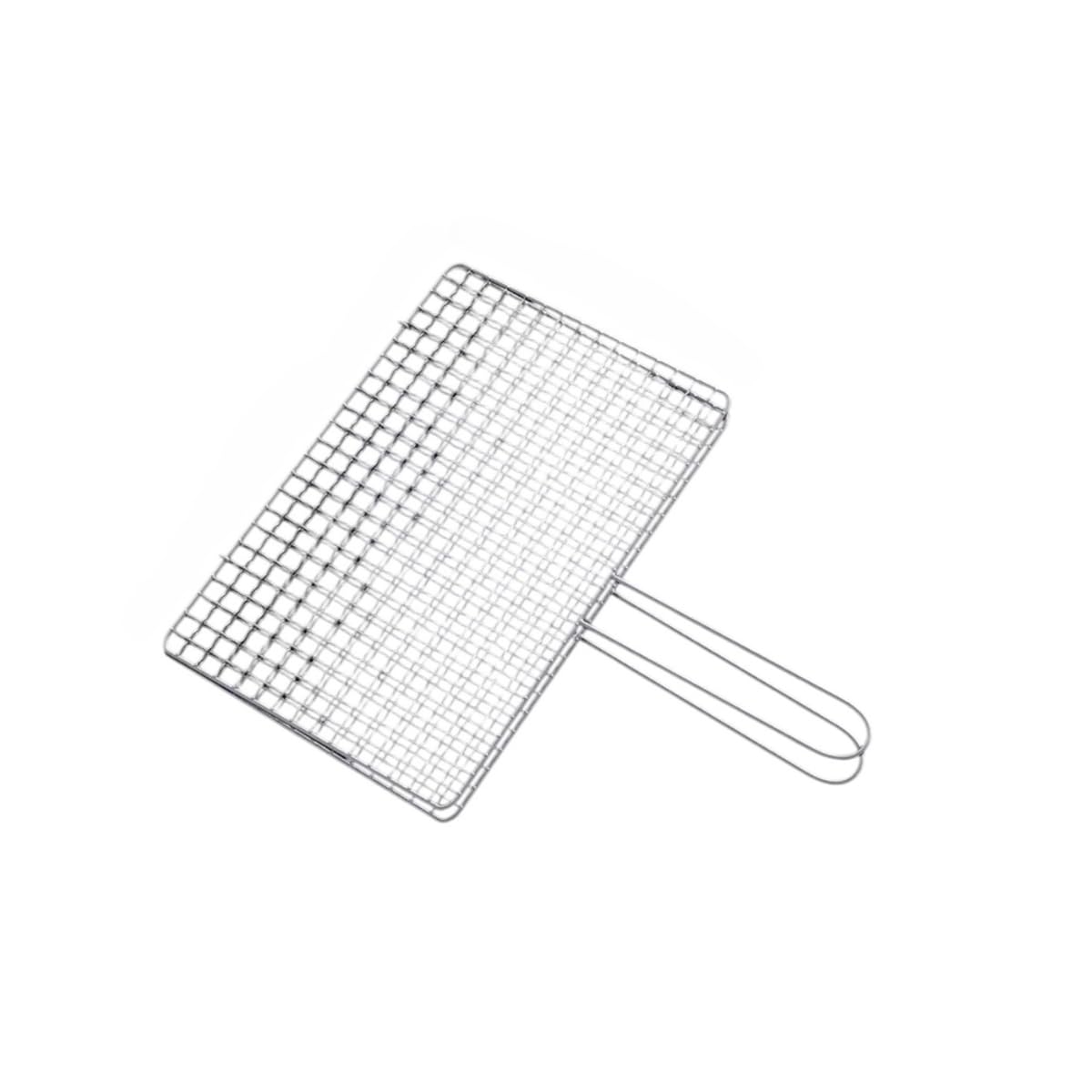 304ステンレス製シングルハンドルバーベキュー網 20&times;20/27&times;17/30&times;20/35&times;20/40&times;22 各種サイズをご用意 一体成型でにたメッシュ 魚、野菜、肉に適 アウトドアキャンプや庭での使用に便利なポータブルバーベキュー用補助網 (シルバー,30*20)｜NeoMart