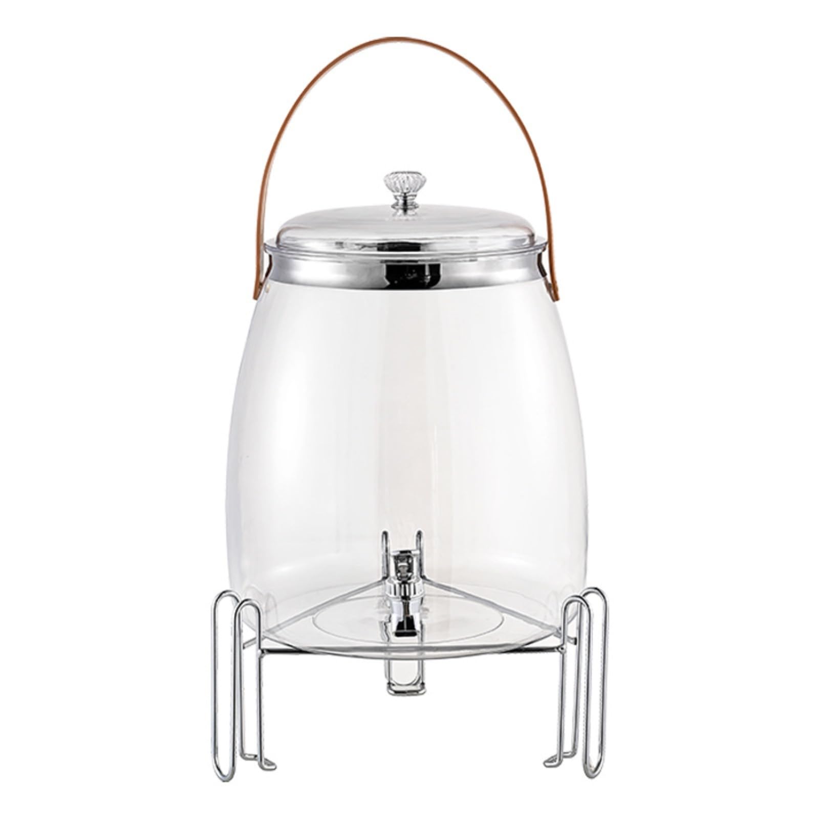 ドリンクサーバー ウォータージャグ 蛇口付き 大容量 冷水筒 ウォーターサーバー 麦茶ポット ピッチャー 飲料ポット 透明 密閉タンク 蓋付き 漏れ防止 広口 洗いやすい 卓上 冷蔵庫対応 プラスチック製 ジュース 梅酒 ビール お茶対応 家庭用 業務用 多用途 (棚付き,15)｜NeoMart