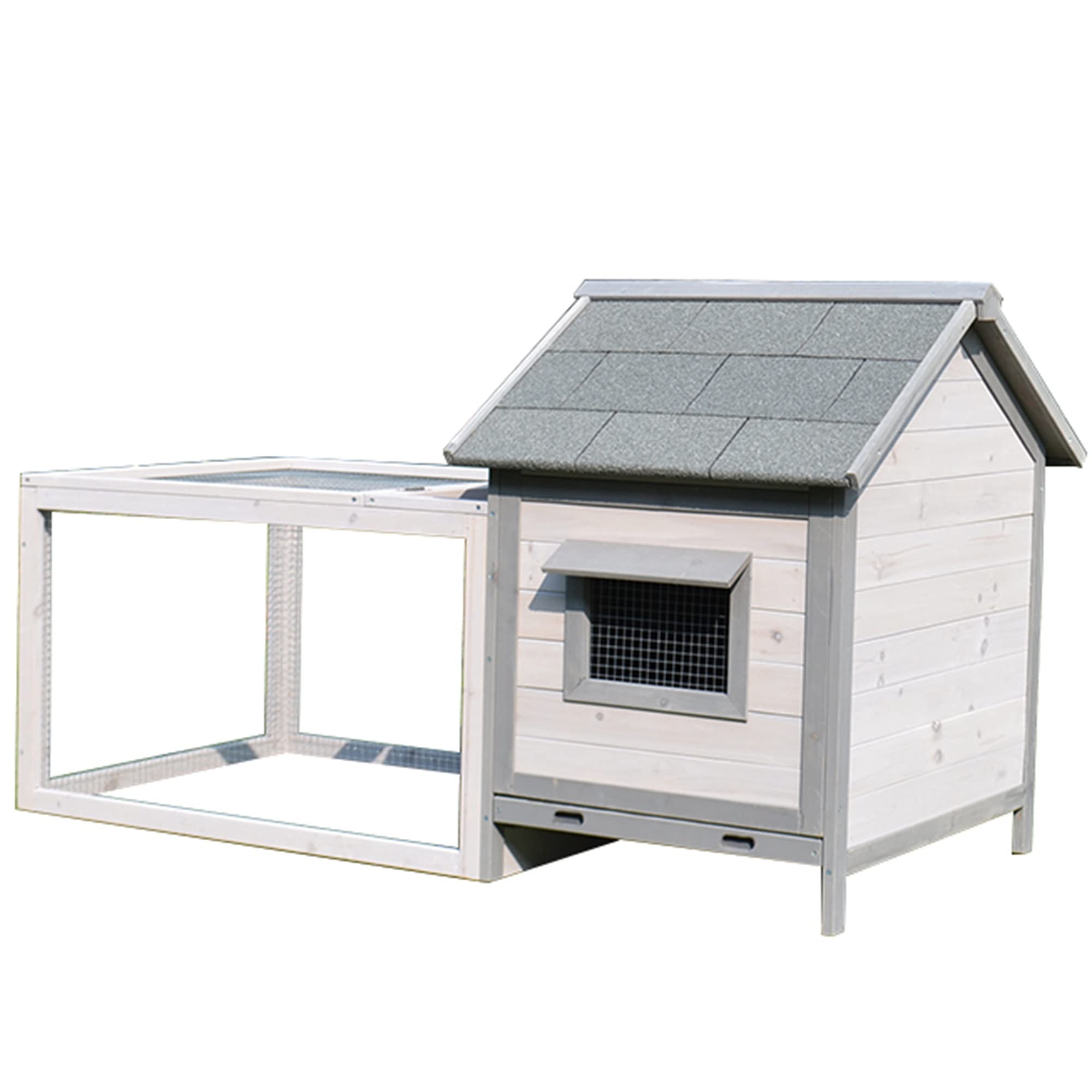 鶏小屋 鶏用ケージ 家禽用ケージ 鶏舎 木製マルチレベルヘンハウス ネスティングボックス付きの洗える耐候性家禽ケージ ラン 亜鉛メッキ金網 取り外し可能な底 組み立て簡単 4～5羽の鶏用 ( : G -1467583 )｜NeoMart