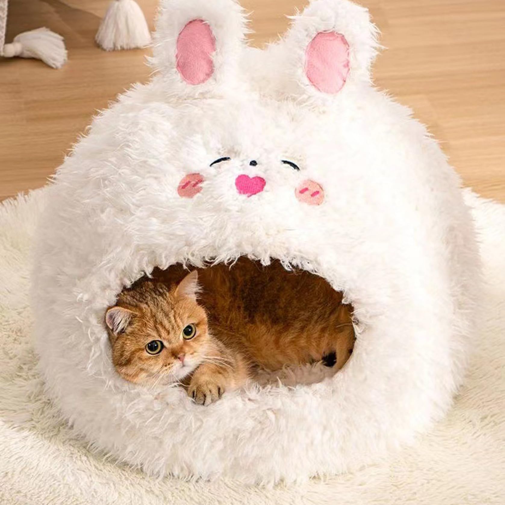 [3] 犬 猫 ペットベッド ドームハウス ドーム型ベッド クッション ペットハウス 2 おしゃれ 四季兼用 秋冬用 設計2 犬ハウス 可愛い 快適 洗える 滑り止め ふわふわ ぐっすり眠る もこもこ あったか 45*45*40 ペット用品 柔らかい｜NeoMart 7,532円