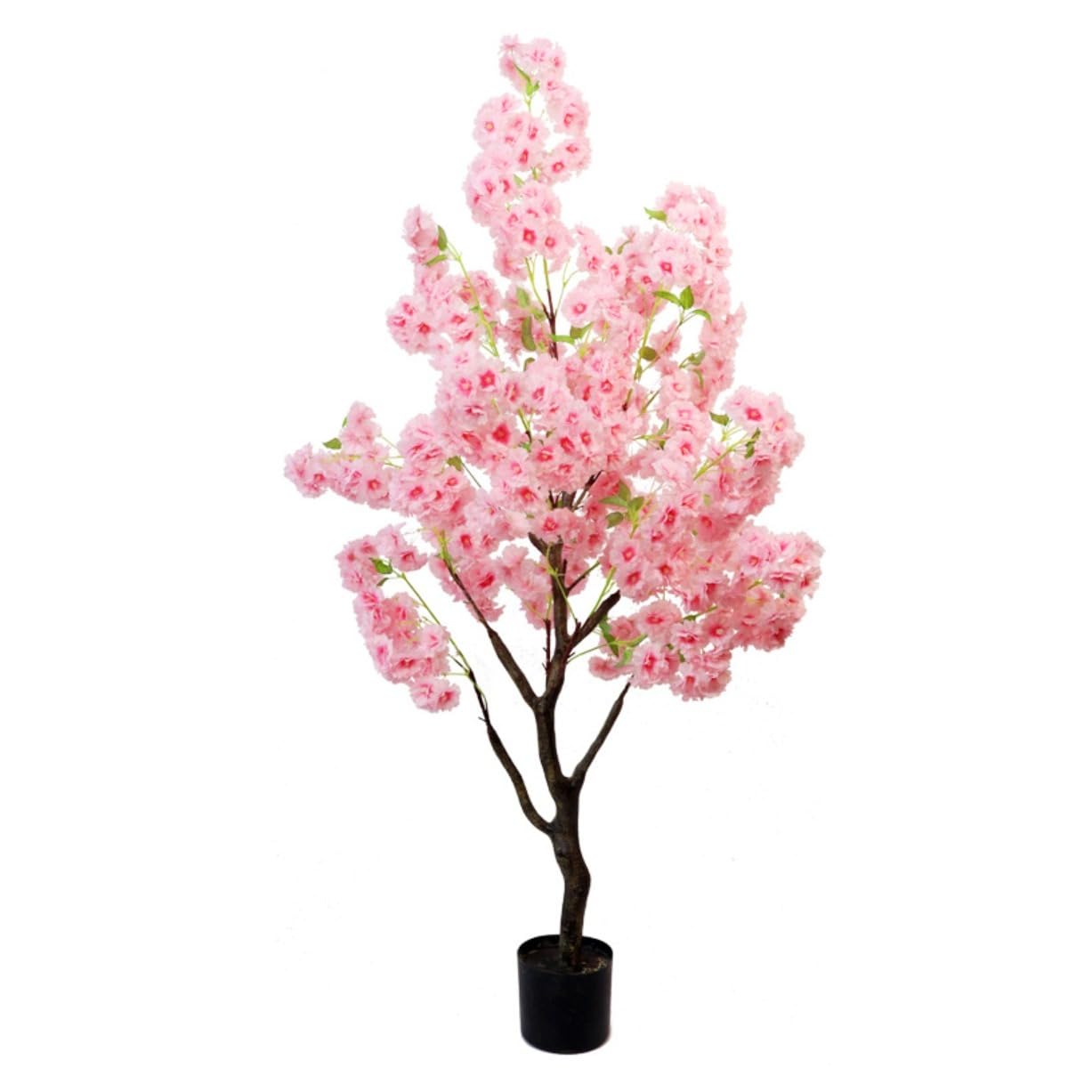 人工桜の木、屋内・屋外の景観装飾、ショッピングモールの人工樹木、様々なシーンに適しており、自然な形状、多層構造の立体的な花びら、鮮やかな緑の葉の質感を備えています。 (桜の木,1.8メートル)|NeoMart