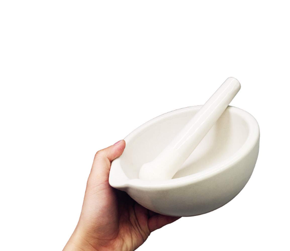 鋼玉乳鉢 乳棒付き 実験乳鉢 粉々に砕く用 抗腐食 耐高温 白い 外径 60ー305mm (φ160)|NeoMart
