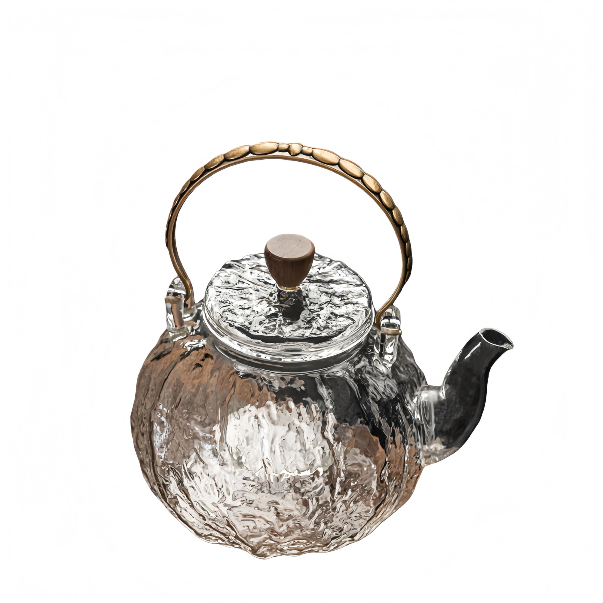手作り 耐熱ガラス ティーポット 茶こし 付き ジャンピング 紅茶ポット フ リーフティー 花茶 工芸茶 ハーフティー 直火可 大容量 (南瓜形?柄茶?)|NeoMart