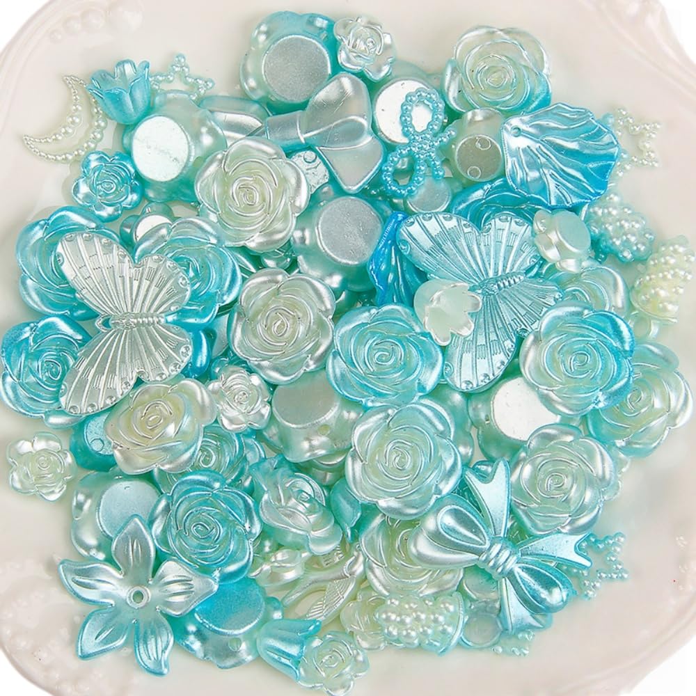 デコパーツ ビーズ ホイップデコ パーツ 手芸 推し活 ハンドメイドアクセサリー素材 ピアス・ブレスレット・ヘアアクセ作り 100 入り (100,)｜NeoMart