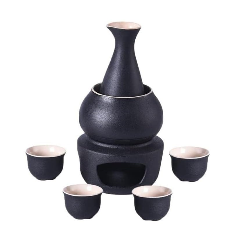 伝統 熱酒器 焼酎 熱燗器 酒 陶磁器のワインセット 冷たい 暖かい 熱い酒のための 分酒器 家庭用 接待用 式酒器セット 美濃焼 キット お燗 ()｜NeoMart 10,151円