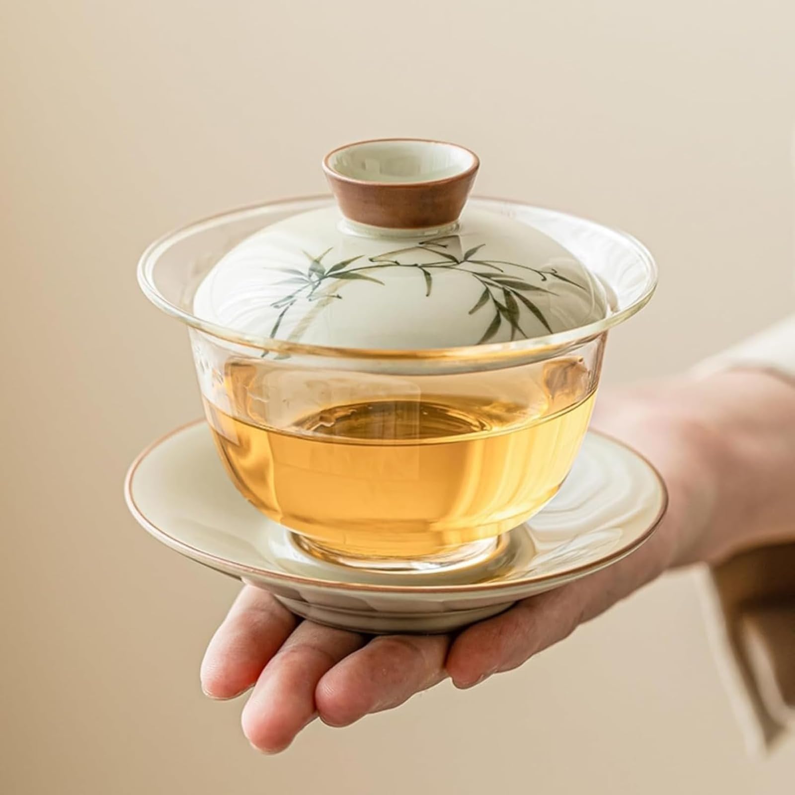 湯呑み 湯呑み茶碗 蓋碗 煎茶碗 耐熱ガラス 陶磁器 湯飲み茶碗 ティーカップ 蓋付き カップ 湯飲み 来客用 家庭用 おしゃれ 可愛い 陶器 磁器 業務用 手描き お茶 中国茶 台湾茶 茶道具 中国｜NeoMart