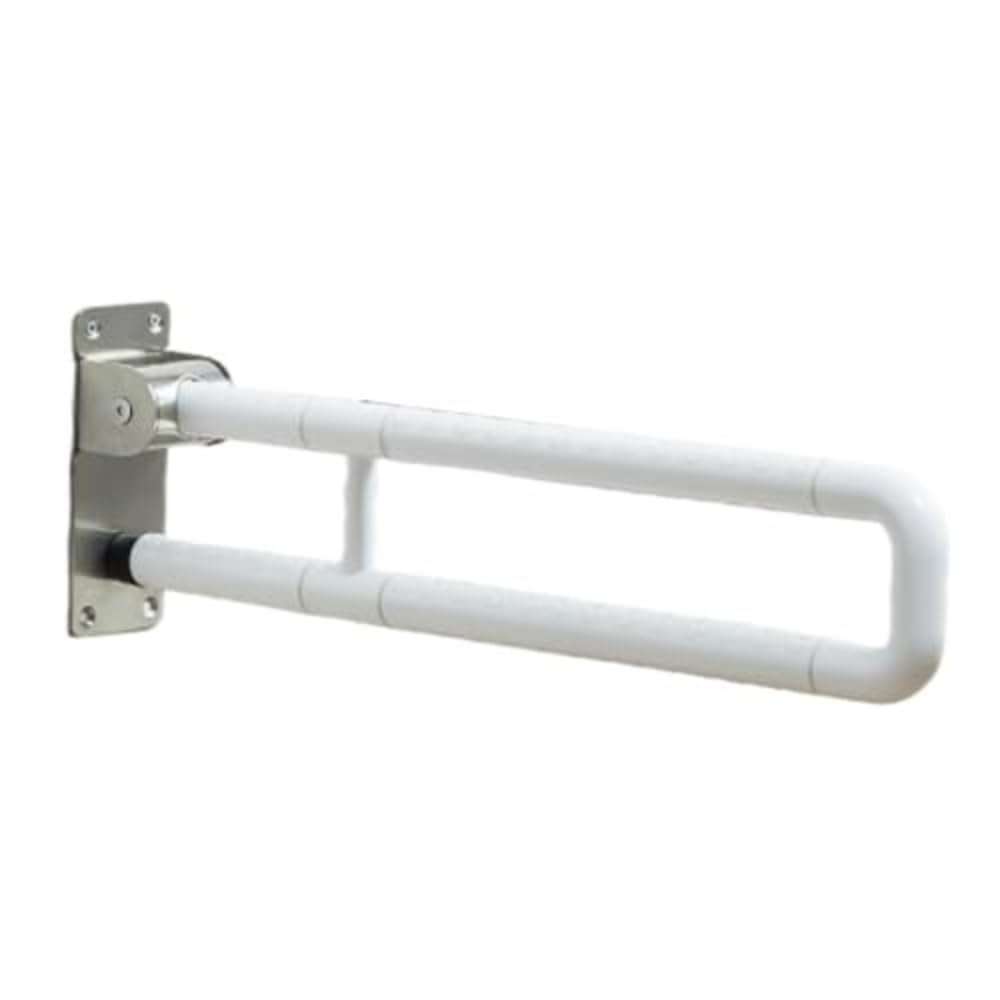 トイレ安全手すり/滑り止め/折りたたみ式/手すり/浴室サポートハンドル/高齢者用手すり/トイレ壁掛け/滑り止め手すり/滑り止め/安全/バリアフリートイレ/ライザー (ホワイト-70,足なし)｜NeoMart