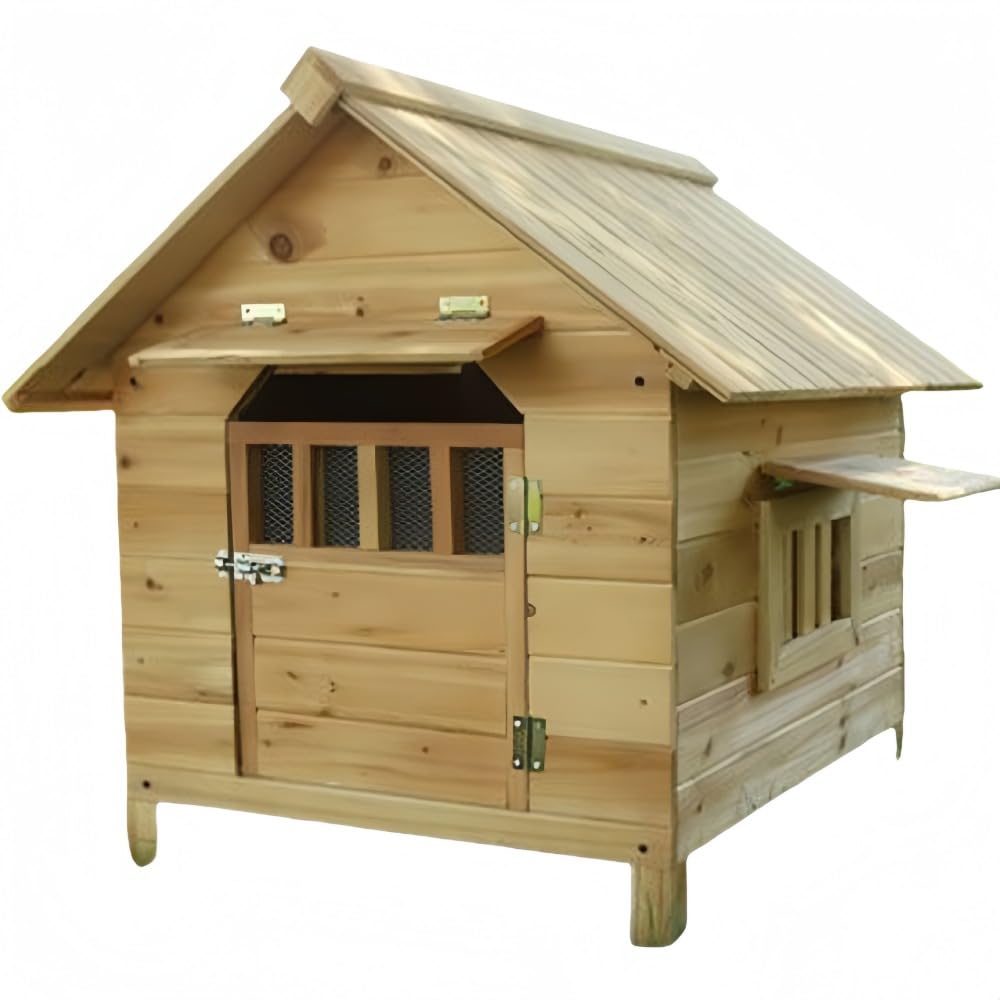 犬小屋 犬舎 木製犬小屋 屋外用 犬の小屋 通気 防風 屋外の雨と日焼け止めペットの家 犬舎 犬小屋 猫/犬小屋の夏用ハウス 犬舎ペッ 組み立て簡単 大型犬 小型犬 中型犬 休憩所 トゲージ お庭用 ペット用品 外飼い ペットサークル ペットハウス オールシーズン利用可能 ()｜NeoMart