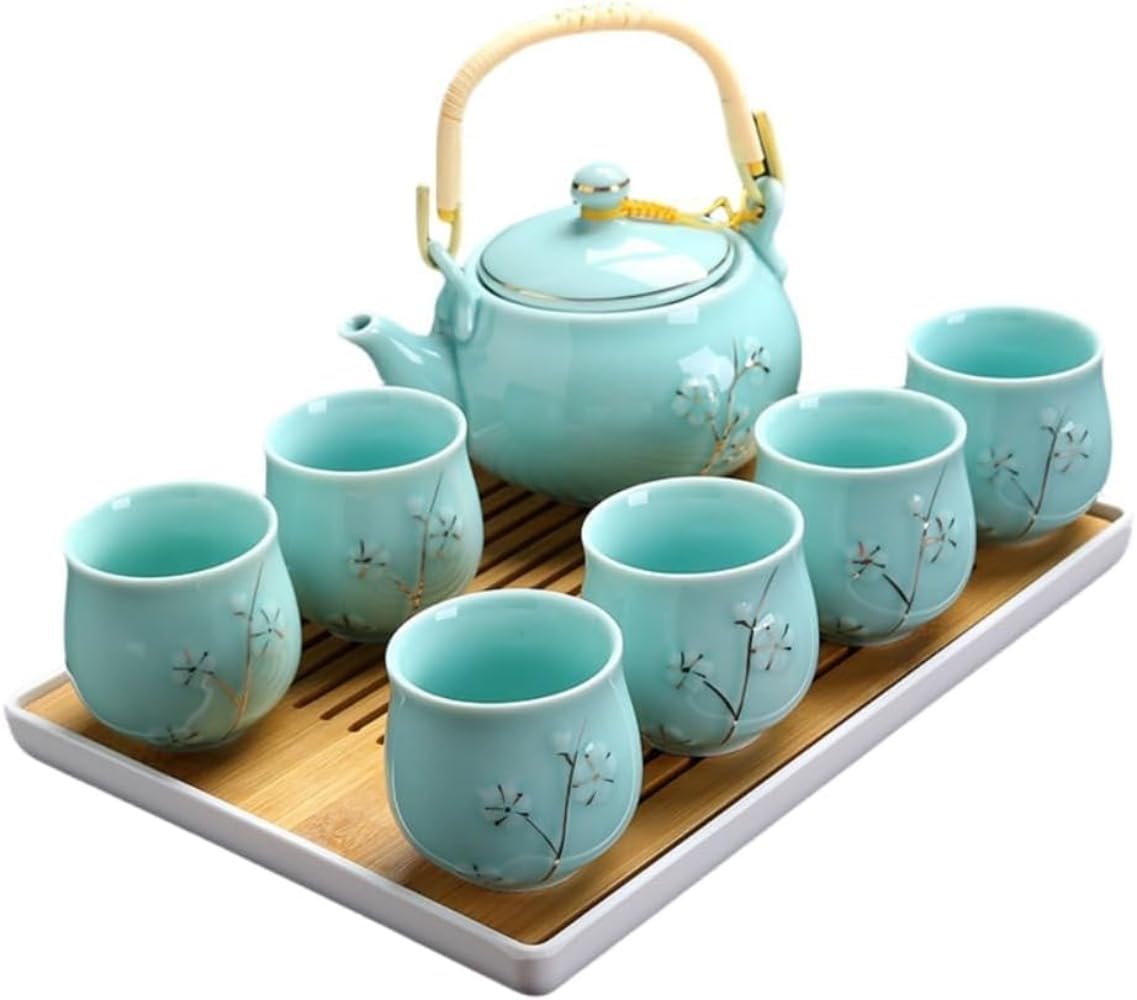 茶器セット 急須 陶器のお茶セット ティーセット セラミックティーポット 贈り物をする 家庭用 和風 ()｜NeoMart