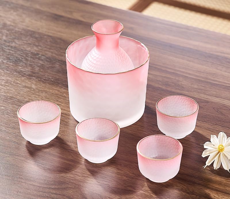 セット 耐熱ガラス 酒器日本酒 燗酒 冷酒 グラス おしゃれ 和風 ギフト 還暦祝い 退職祝い 結婚祝い 保温 保冷 滑り止め 無毒 6点セット プレゼント 父の日 敬老の日 ()｜NeoMart