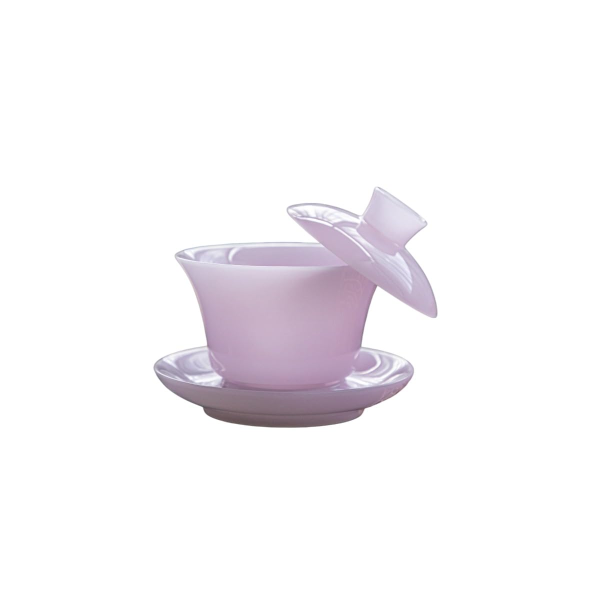 氷種玉磁器 三才蓋碗 単杯 熱くなりにくい 防熱構造 トラクソミお茶器 茶碗お茶器 玉磁器 ギフト (130,) []｜NeoMart