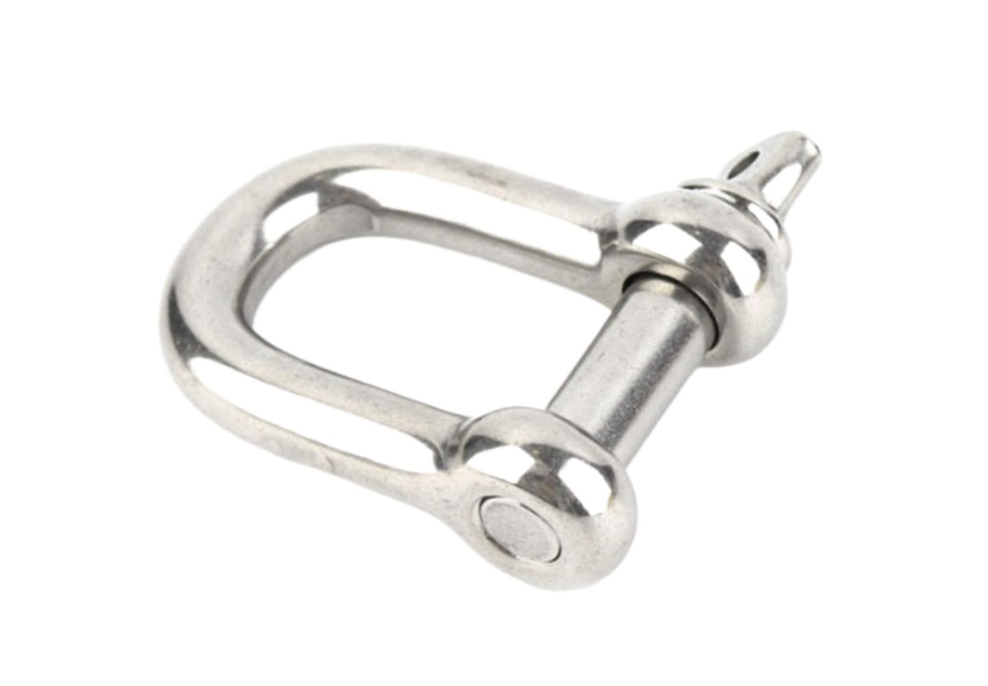 ステンレス シャックル 6mm 50個セット 304ステンレス製 ネジシャックル 連結金具 吊り具 鍵 多目的 錆びにくい 丈夫 固定 耐食性 狩猟用具 チェーン 接続 パーツ 建築 土木 運搬 DIY 荷役金具 屋外 船舶 部品 汎用 D｜NeoMart