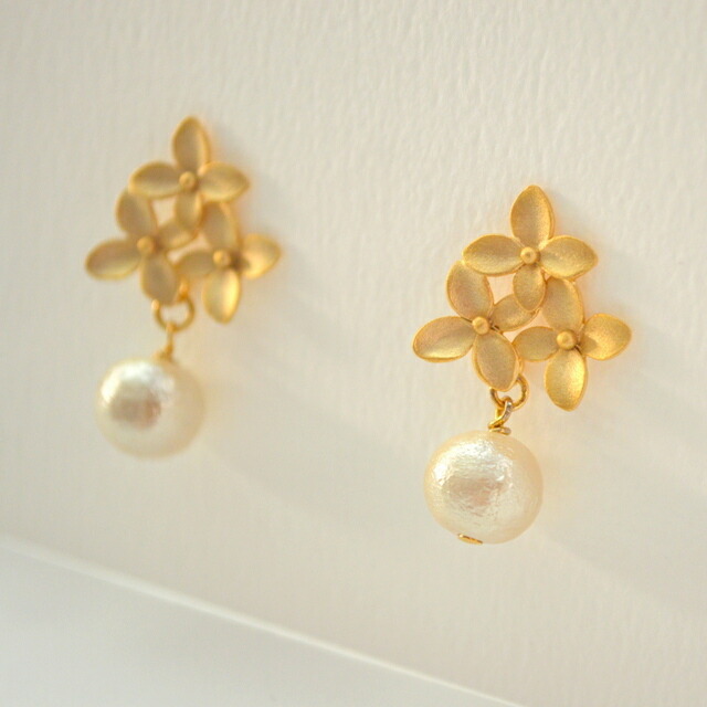 Naotjewelry Rakuten Global Market Fl Cotton Pearl Earrings Looking For Cute And Simple Design