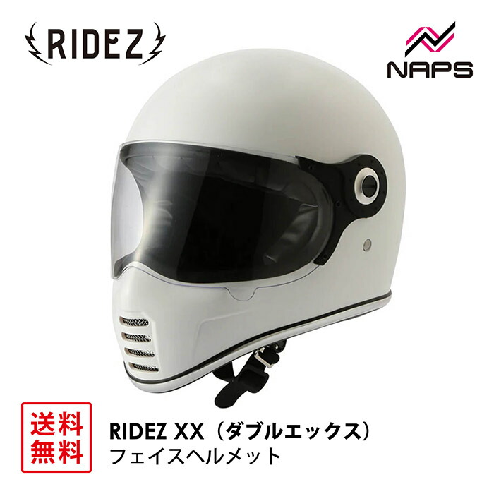 RIDEZ XX ヘルメット RIDEZ XX WHITE バイク用フルフェイスヘルメット