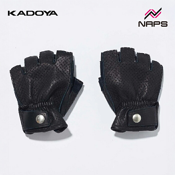 KADOYA カドヤ 3362 ROAD STAR-DRIVEN ハーフフィンガーグローブ ブラック