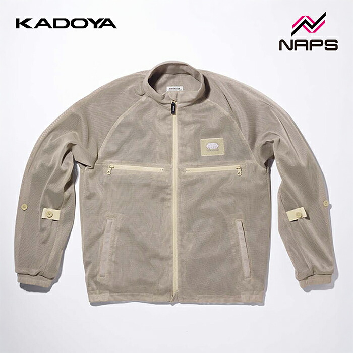 KADOYA カドヤ 6604 MIRAGE JACKET メッシュジャケット ベージュ ミラージュ ジャケット ライディングジャケット プロテクター装着可能 ポリエステルメッシュ 通気性 バイク用｜ナップス店