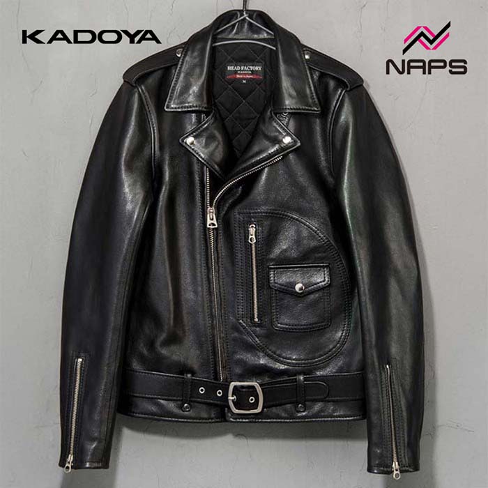 カドヤ BLACK Curvy シングルライダース パンチングレザー 牛革 M カドヤ BLACK Curvy シングルライダース パンチングレザー 牛革 M 夏