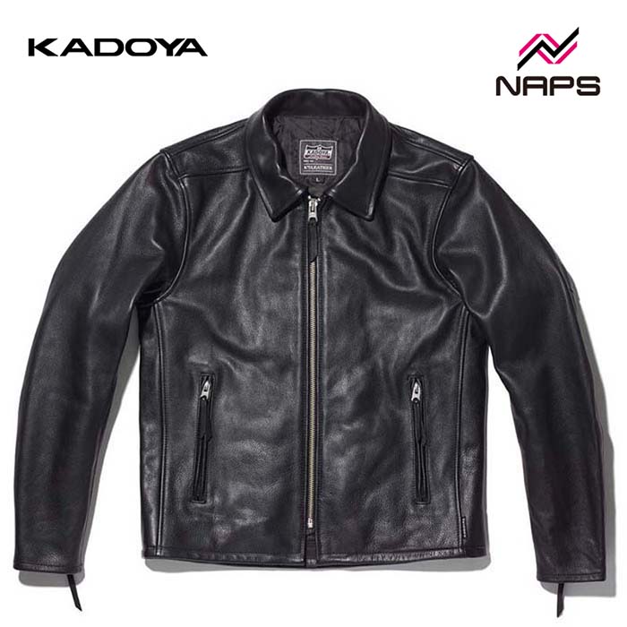 KADOYA カドヤ 1195 STREAM LINER レザーシングルライダースジャケット ブラック｜ナップス店