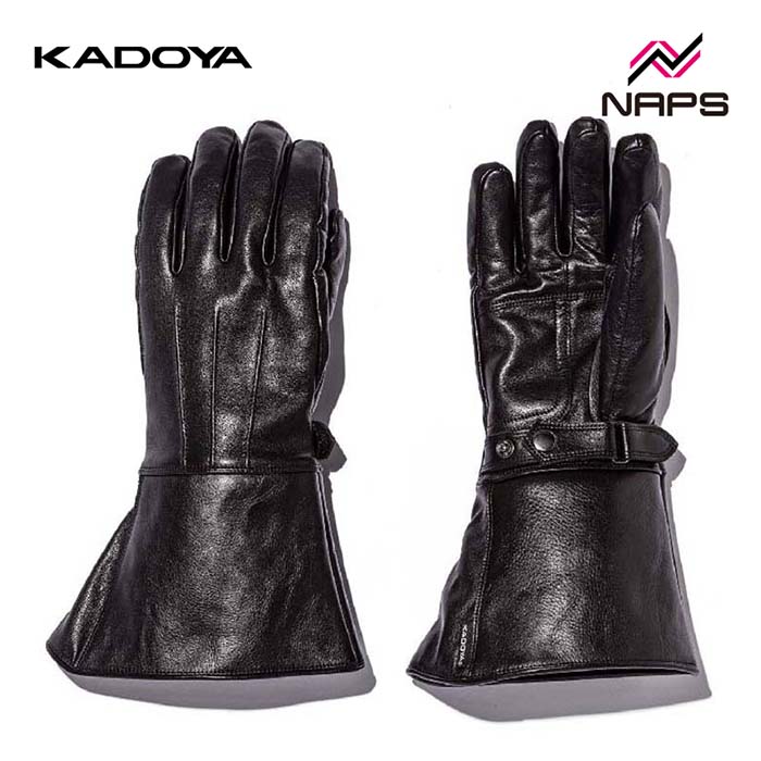 KADOYA GAUNTLET-PADDED ブラック グローブ L 4582512780350.jpg