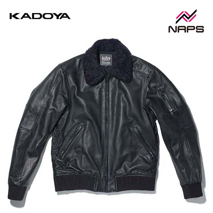 KADOYA K'S LEATHER ボマージャック　ブラック LL　袖短 楽天市場】KADOYA カドヤ MAVERICK ［K'S LEATHER］ レザージャケット