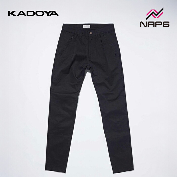 KADOYA カドヤ 6599 CORSA SLIM CHINO-LD チノパンツ ブラック｜ナップス店