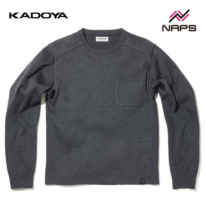 KADOYA カドヤ 6268 RIDERS POCKET KNIT ニット チャコール ALTER KEIS アルタケイス