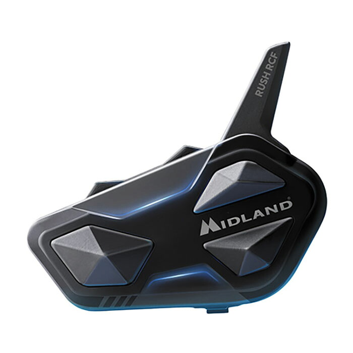 MIDLAND ミッドランド インカム RUSH RCF シングルパック ラッシュ C1527.10 オートバイ バイク用 イヤホン ヘッドセット ハイエンド 多機能 高機能 防水 ヘルメット フルフェイス 取付 ツーリング タンデム グループ 通話 Bluetooth