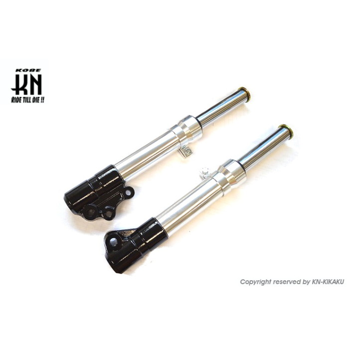 KN企画 フロントフォーク【リモコンJOGZ2 /ZR(03年以降)】ブラック/シルバー STDサイズ｜ナップス店