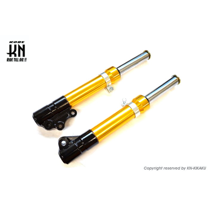 KN企画 フロントフォーク【リモコンJOGZ2 /ZR(03年以降)】ブラック/ゴールド STDサイズ