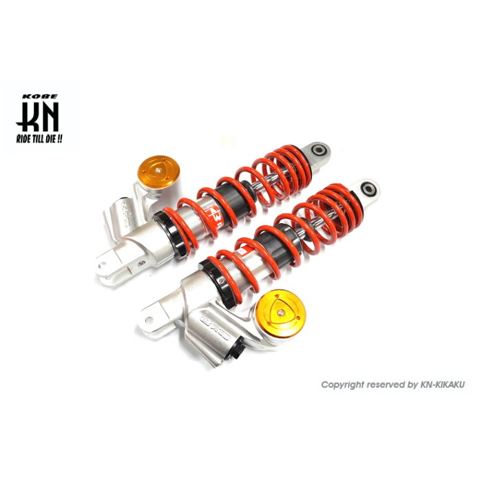 KN企画 RCB 305mm 減衰調整リアショック【AEROX155 NVX155】SB-3【オレンジ/レッド】