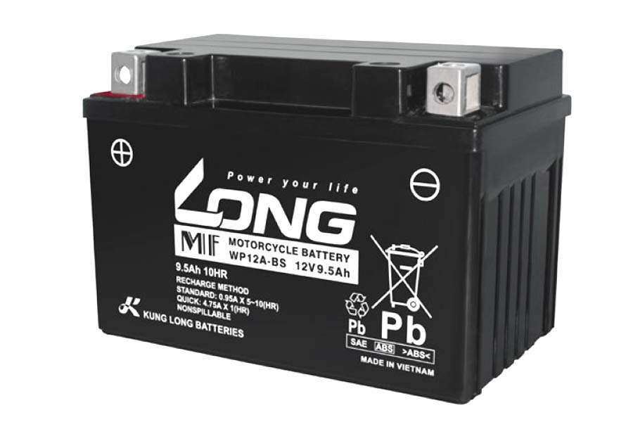 LONG (ロングバッテリー) バッテリー 12V/9.5Ah 液注入済 互換 YT12A-BS/FT12A-BS/FTZ9-BS WP12A-BS