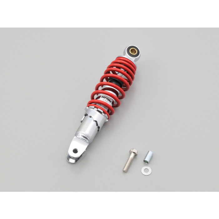 DAYTONA デイトナ ユニバーサルリアショック 230mm メッキ/レッド 汎用