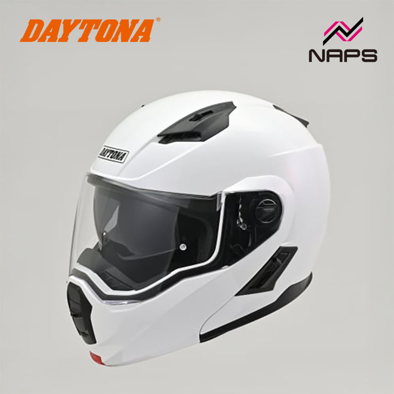 DAYTONA デイトナ DN-004LT システムヘルメット ホワイト サイズ S M L XL インナーバイザー フリップアップモデル 通勤 ツーリング ピンロックシート エアベンチレーション SG 規格 バイク オートバイ 用品 メンズ レディース 男性 女性 かっこいい おしゃれ メーカー