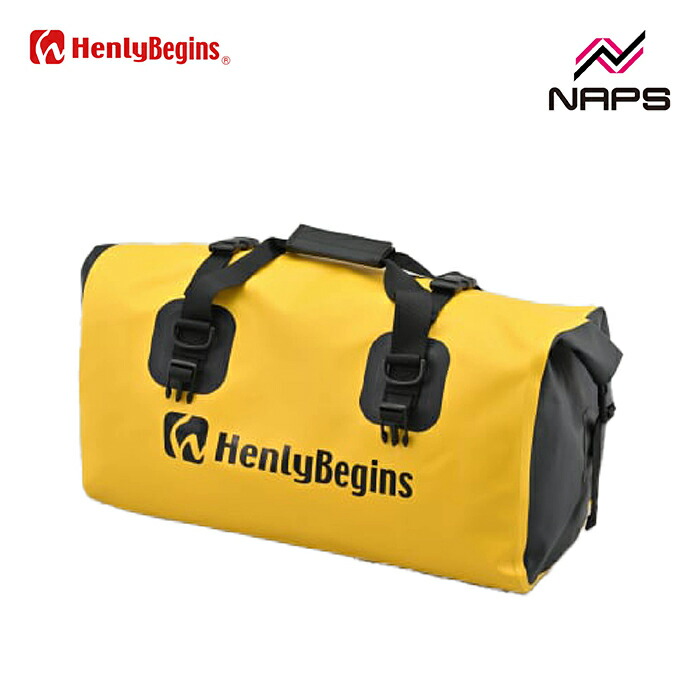 HenlyBegins ヘンリービギンズ DH-772 防水シートバッグ イエロー 40L バイク用 リアバッグ ツーリングバッグ キャンプツーリング ターポリン 連結装着 DAYTONA デイトナ 48390