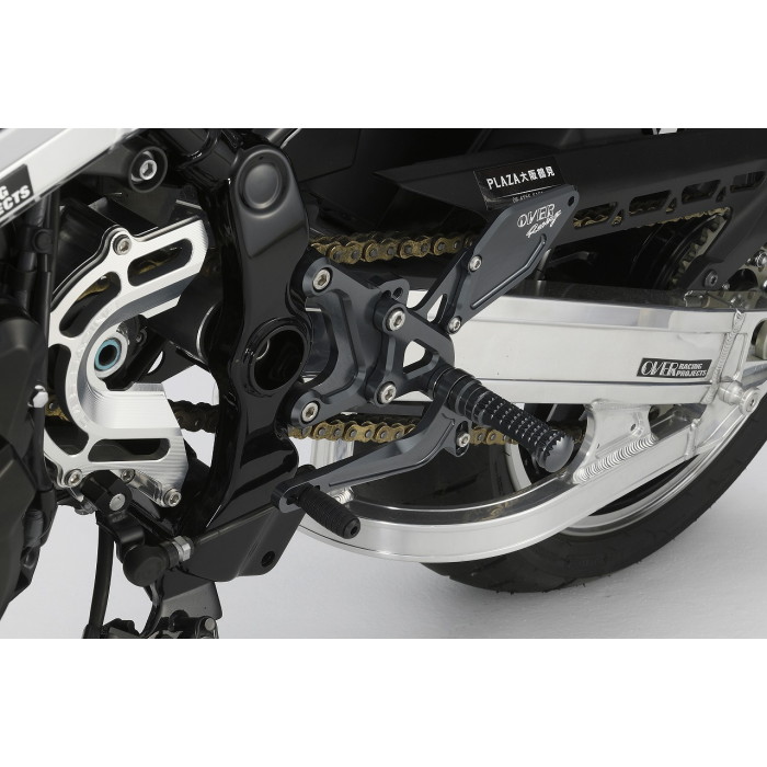 OVER Racing オーバーレーシング バックステップ 4ポジション ガンメタ